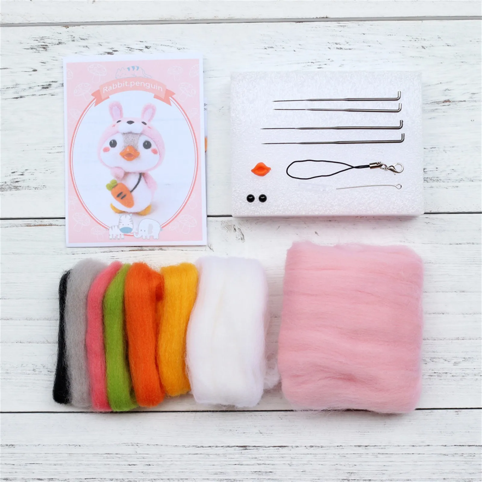 Милый рисунок пингвина сделай сам шерстяной войлок материал пакет для