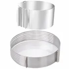 Выдвижной инструмент для выпечки, 16-30 см, кольцо для Мусса из нержавеющей стали дюйма, набор форм для выпечки тортов дюйма, регулируемый резак для торта, слайсер, инструменты для украшения торта