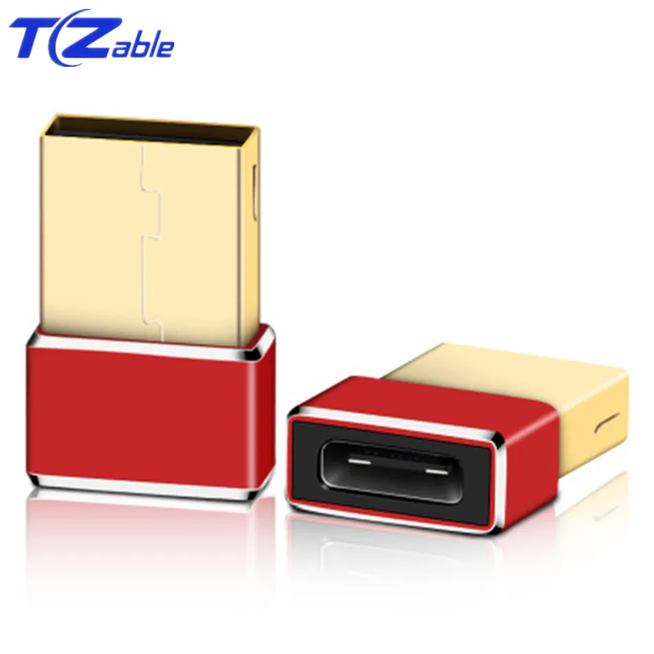Red 2 шт. USB 3,0 к USB 3,1 type C OTG адаптер USB-C конвертер type-c адаптеры для samsung S10 для Xiaomi Mi 9t USB OTG разъем - Цвет: Red