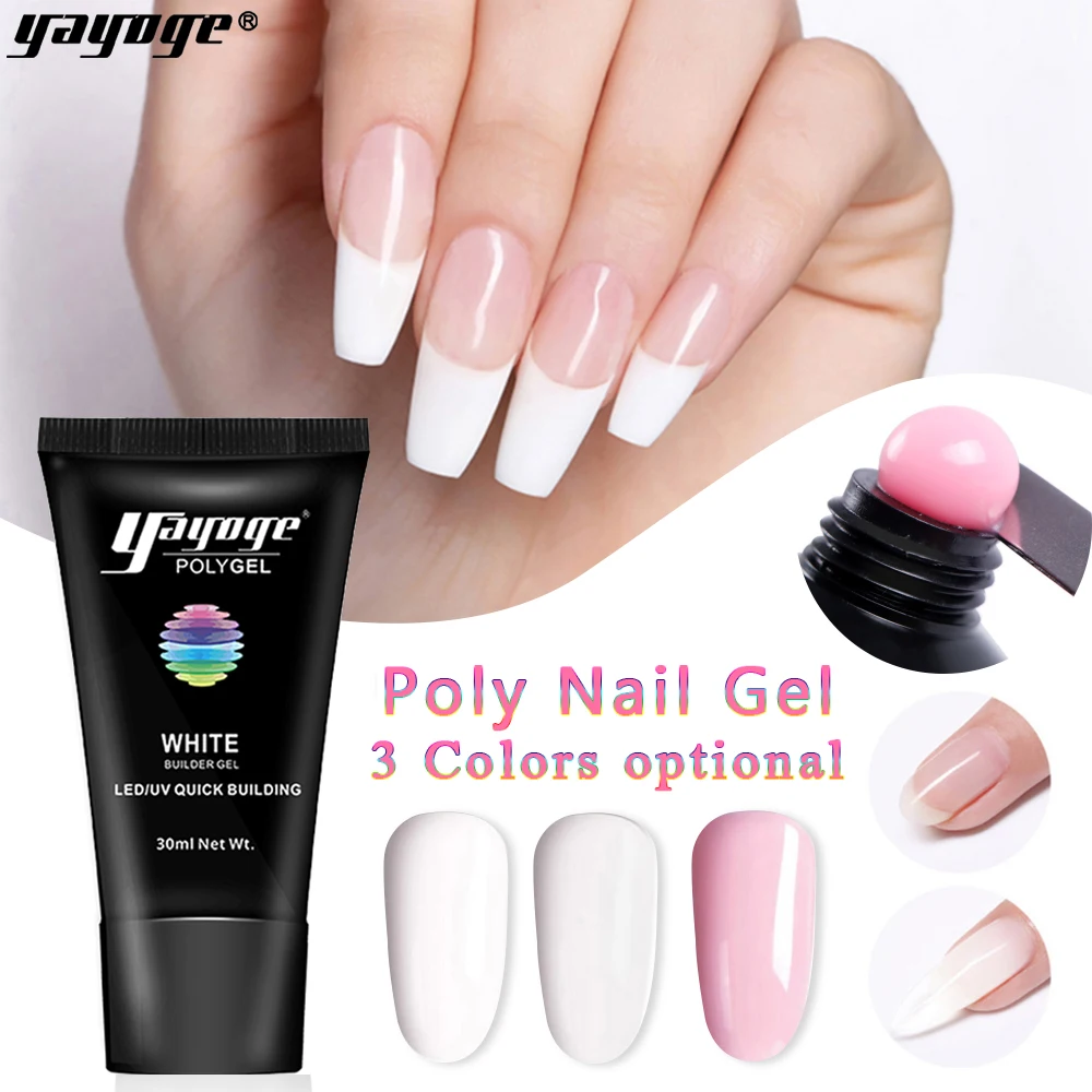 Yayoge поли гель для ногтей комплект со светодиодной лампы строитель Polygel набор гели