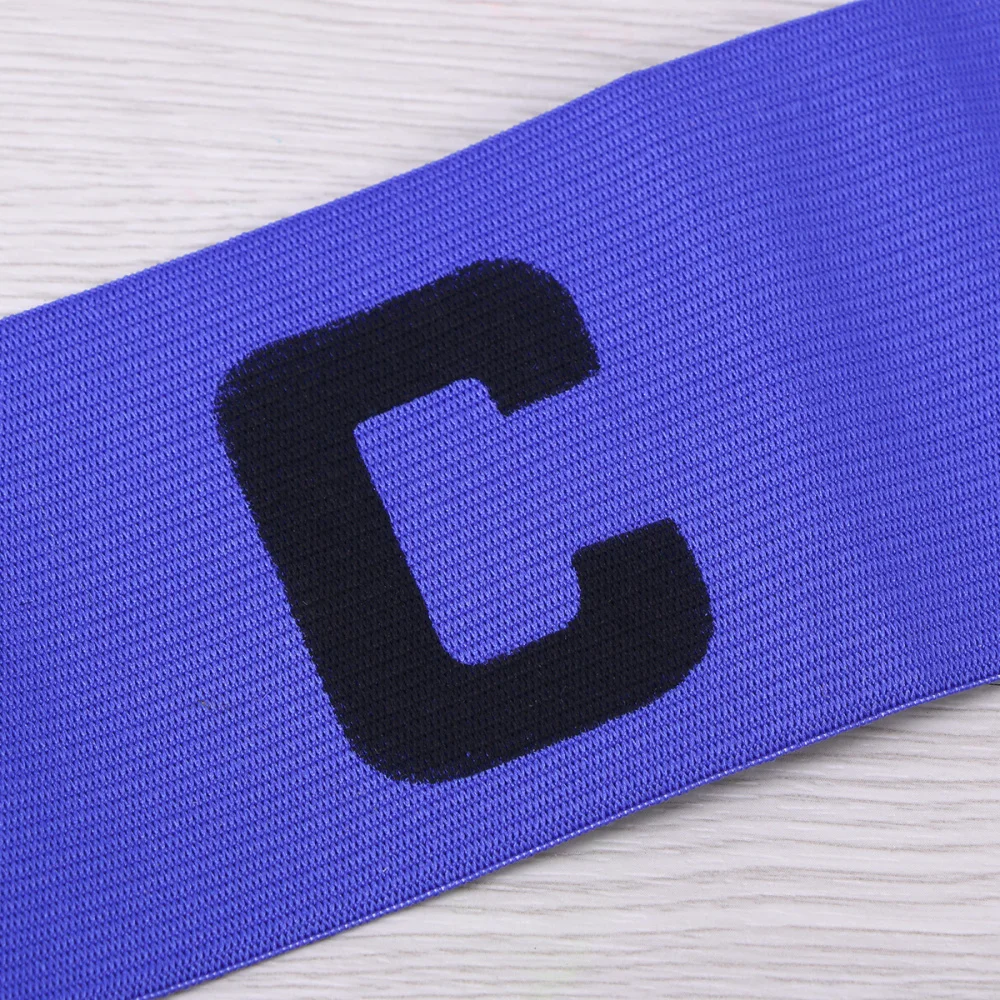 

Football Soccer Captain Armband Adjustable Soccer Rugby Basketball Player Bands (Blue)