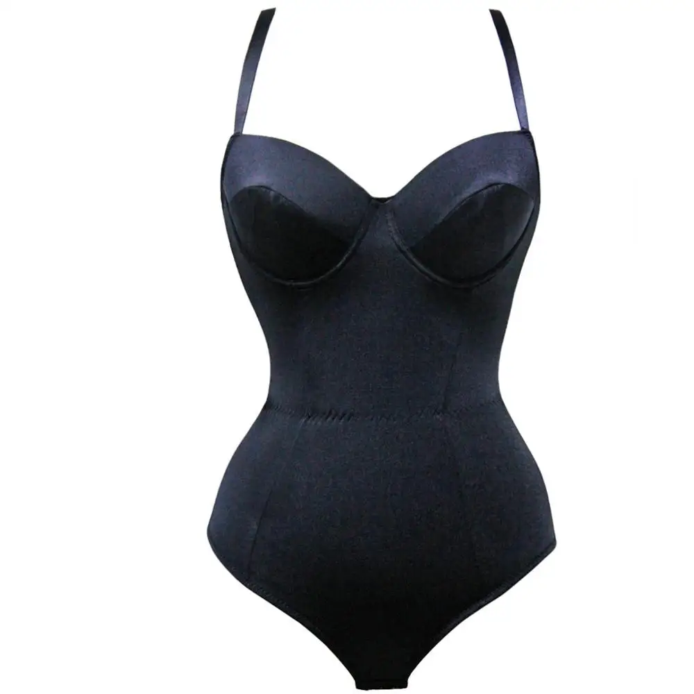 Сексуальное женское однотонное корректирующее боди модное большого размера