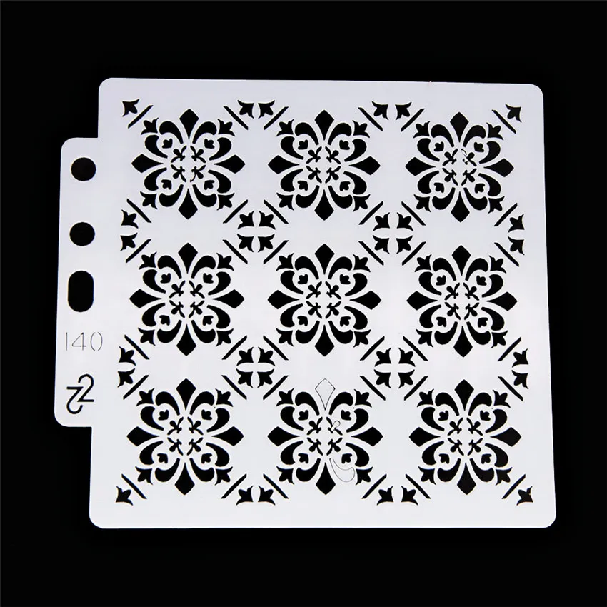 

14*13CM Faceplate DIY Cake Scrapbook Stencils Hollow Embellishments Printing Lace Ruler Valentine's Day