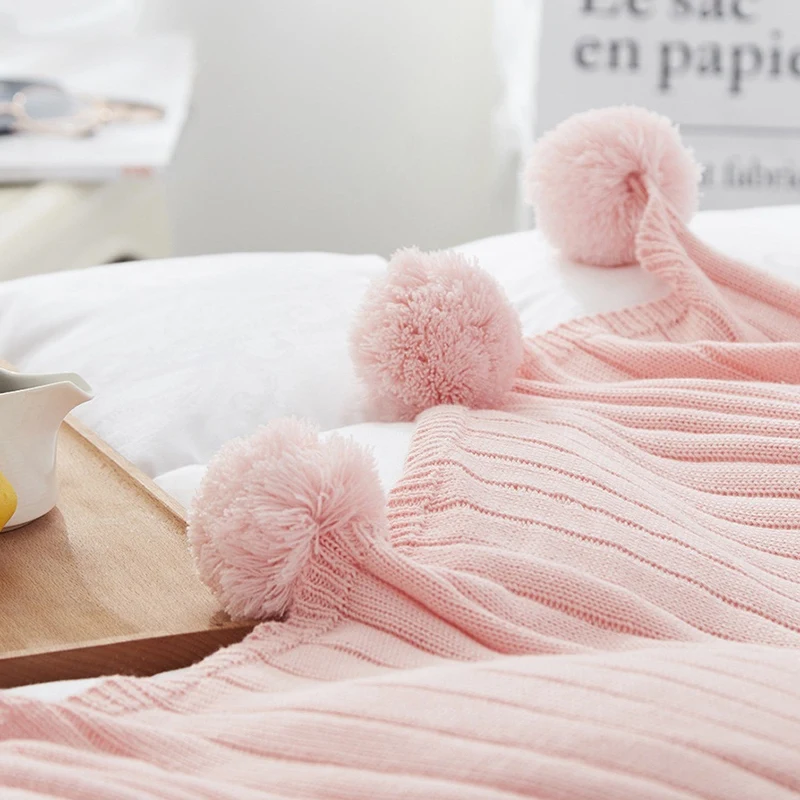 Новое хлопковое покрывало с вязаной нитью 150x200 см для детей взрослых двухместная