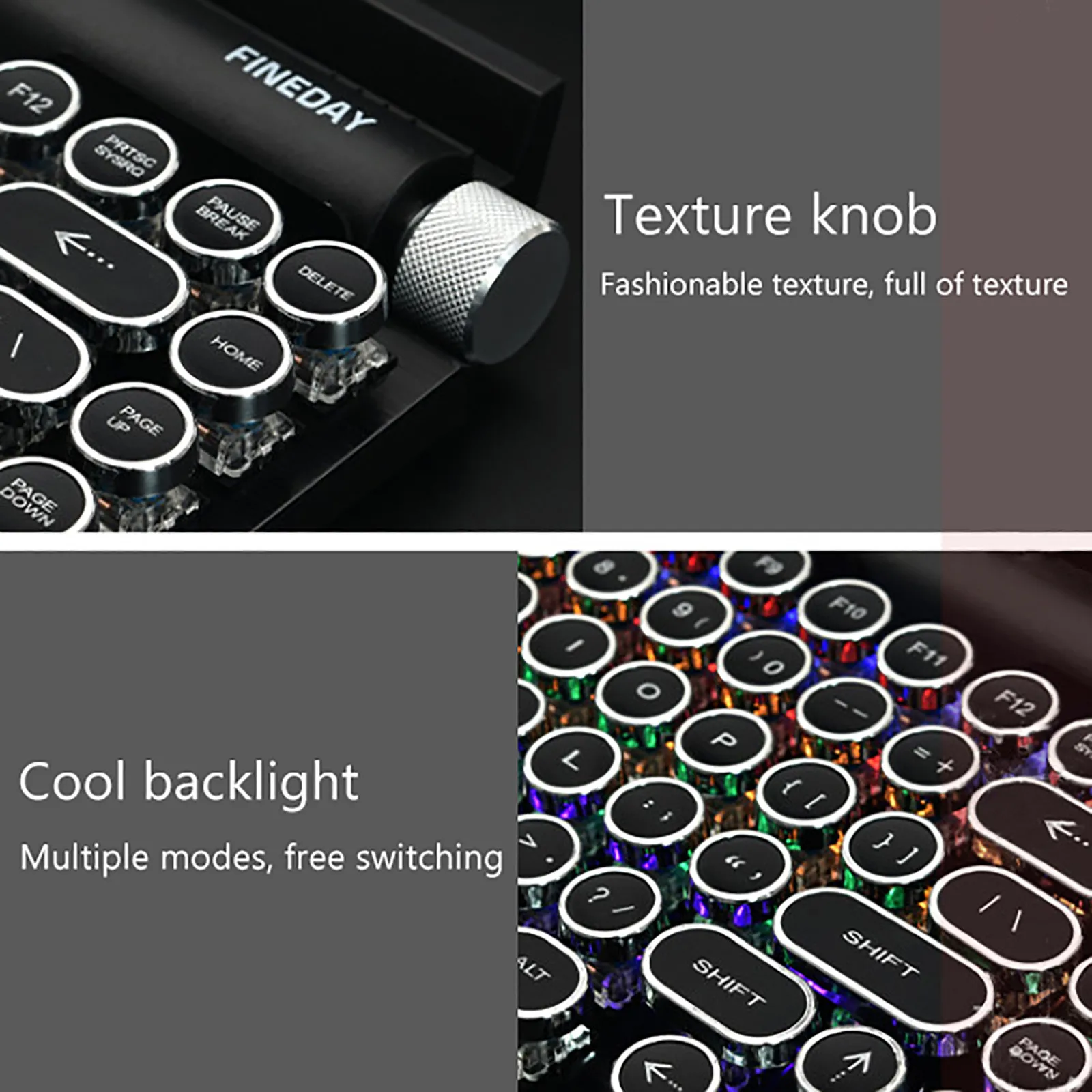 Retro Mechanical Keyboard Dot Typewriter Wireless Bluetooth Keyboards 83keys Computer For PC Laptop Gaming | Компьютеры и офис