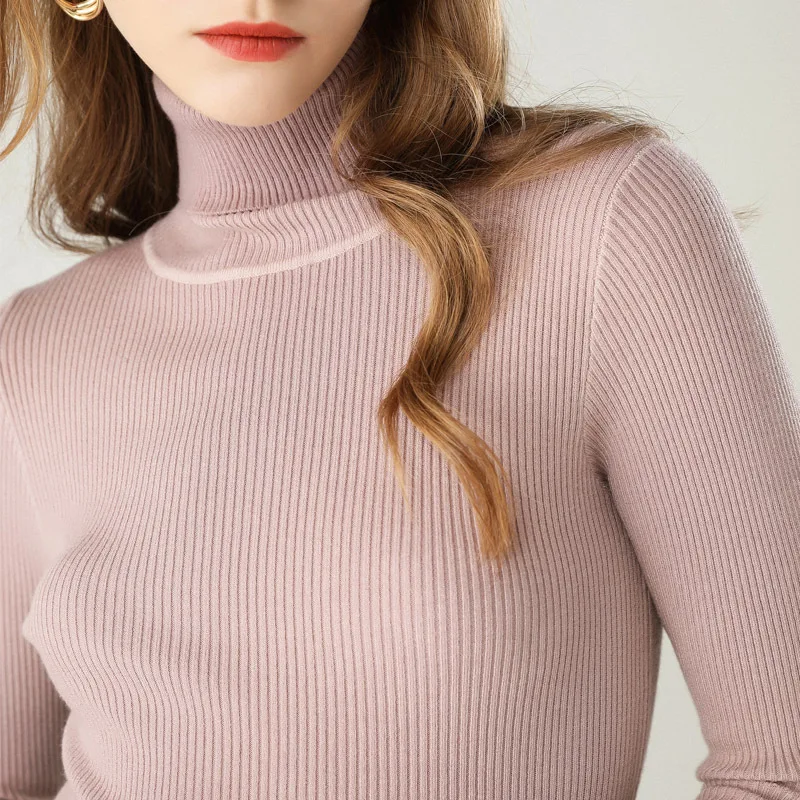 Sherhure 2019 Women Turtle Neck Autumn Sweater Long Sleeve Knitted Slim Fit And Pullovers Pull Femme Tricot | Женская одежда