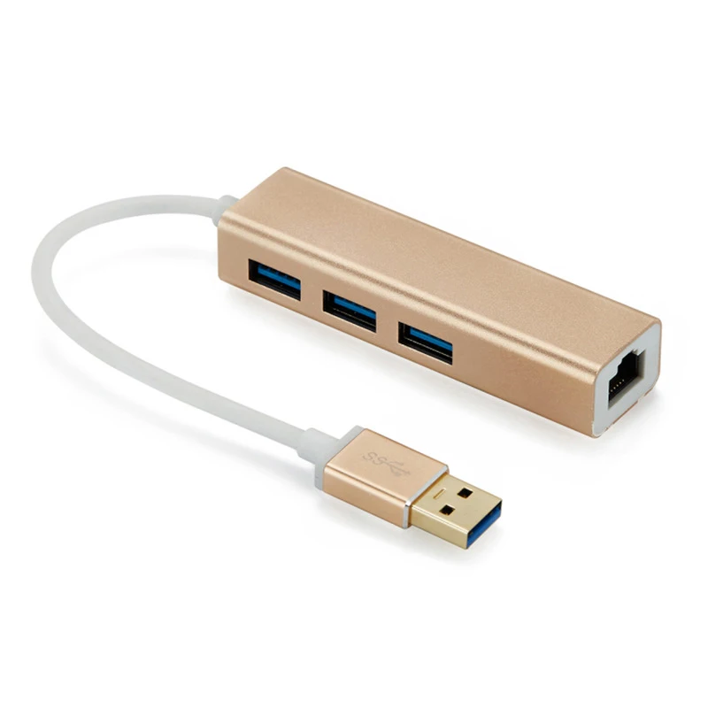 Многофункциональный USB 2 0 концентратор RJ45 Plug and Play портативный для ноутбука ПК