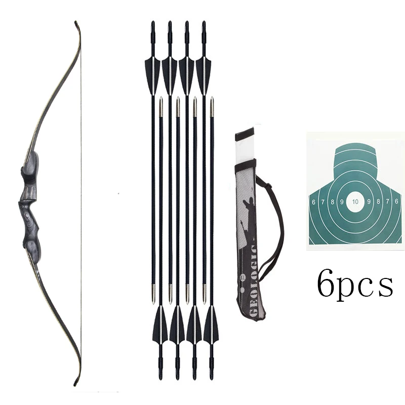 

Уличное оборудование для стрельбы из лука 30-60 фунтов, деревянный лук, традиционный Рекурсивный спортивный лук для стрельбы и стрелы
