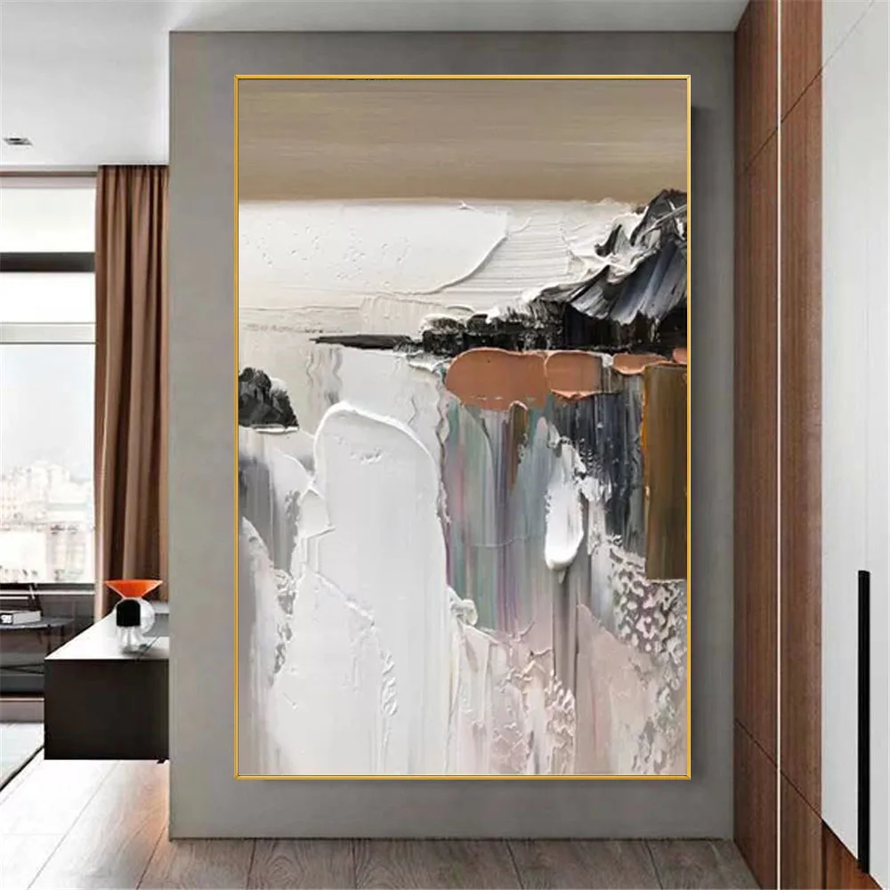 

Abstract Artwork Modern Oil Painting Thick oil texture Canvas Wall Painting Hand-painted Pictures for home Living room decor art