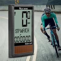 bicycle wireless speedometer and odometer batterysolar powered multi function cycle bike computer with lcd backlight display