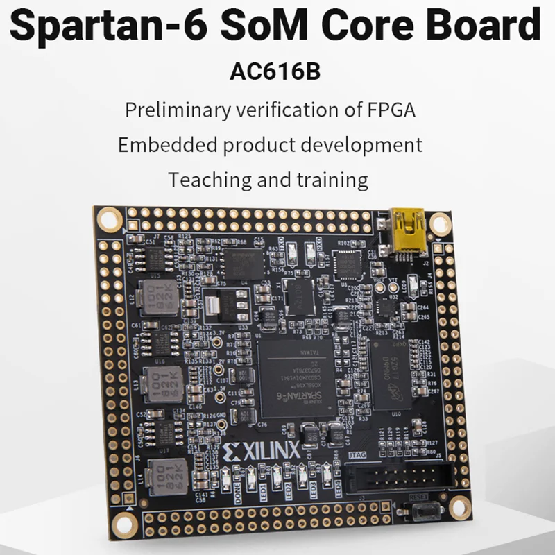 ALINX SoM AC616B: Xilinx Spartan 6 XC6SLXLX16 FPGA System на модуле|Демонстрационные стенды| |