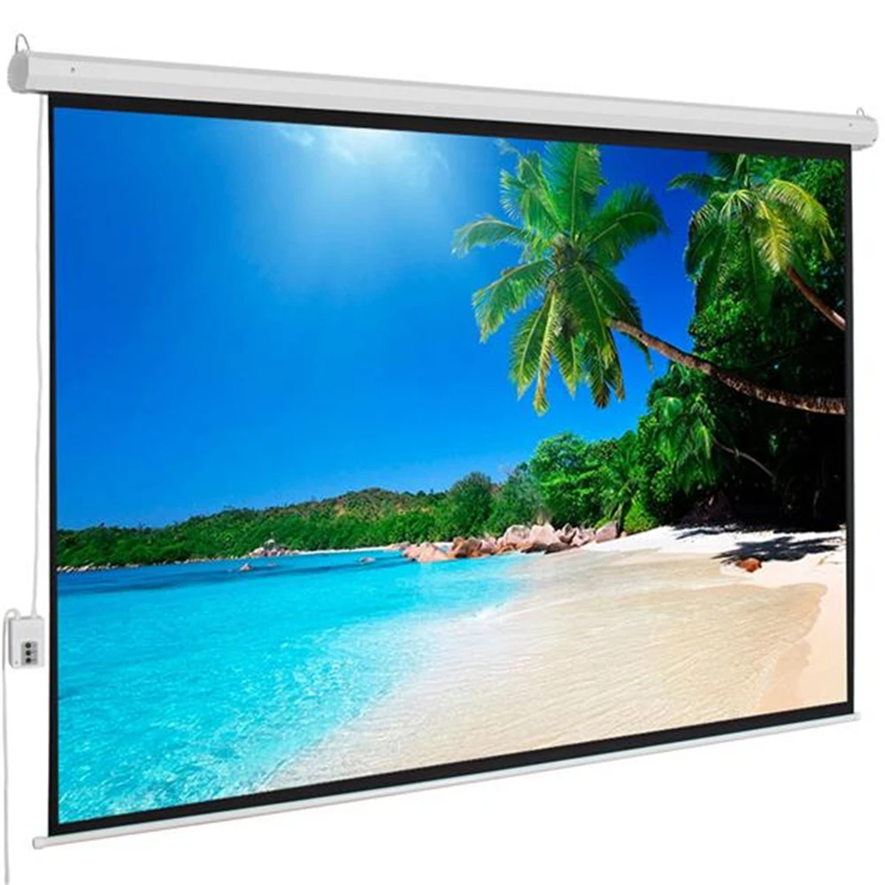 SOONHUA Projector Screen Motorized 100 Inch Screens With Remote Control And 23A 12V Battery | Электроника