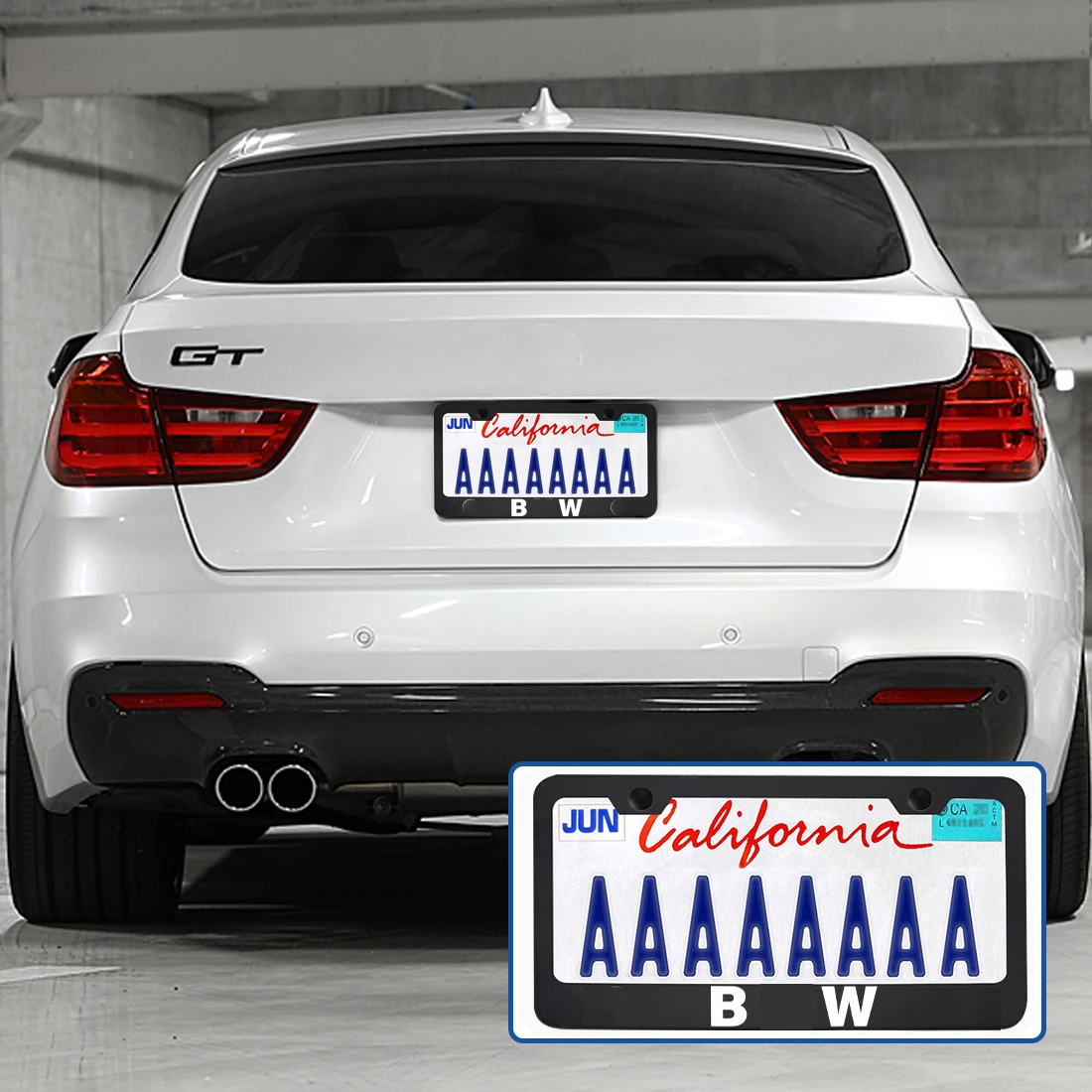 

Rear Front License Plate Frame Carbon Fiber Special For BMW Car Number Plate Holder Bracket + Screw Tool Kits Auto Accessories