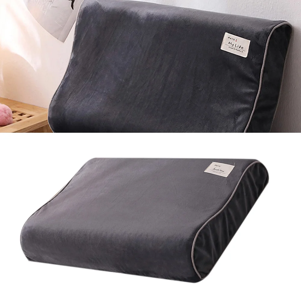 

1x Velvet Pillowcases Children Rubber Pillow Memory Pillow Winter Single Pillowcase Cover For Contour Memory Foam Neck Pillow