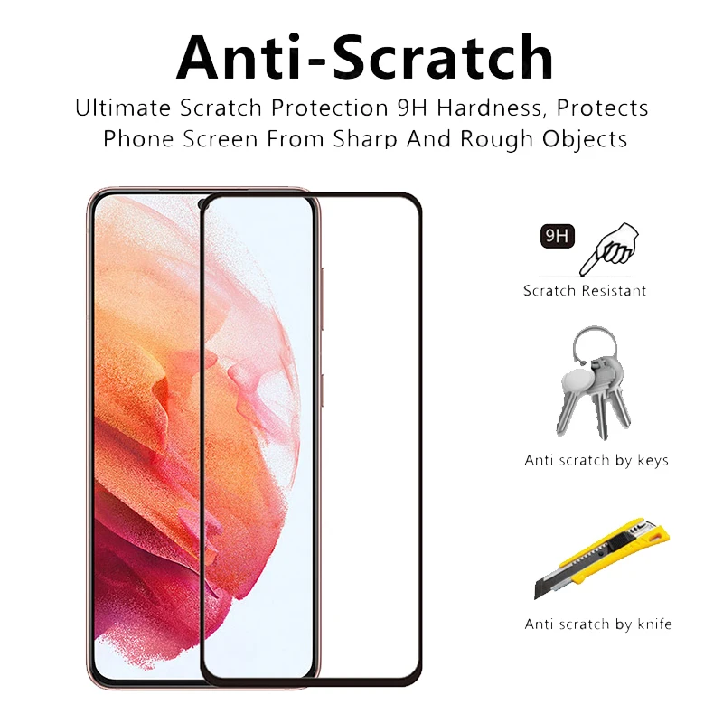 Закаленное стекло для Samsung Galaxy S21 защита экрана взрывозащищенное Plus пленка камеры