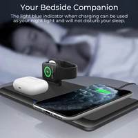 labobbon 3 in 1 15w 3 in 1 qi wireless charger stand for iphone 12 apple iwatch airpods pro samsung phone l03