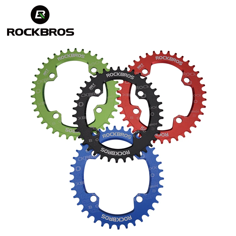 Велосипедный Кривошип овальной круглой формы ROCKBROS MTB 32T/34T/36T/38T 104BCD широкая узкая