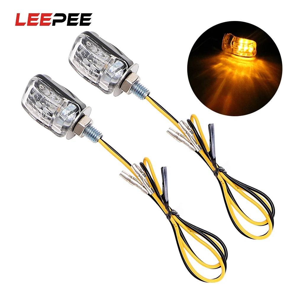 LEEPEE янтарь Мини указатель поворота светильник Мотоцикл Велосипед 12V Индикатор