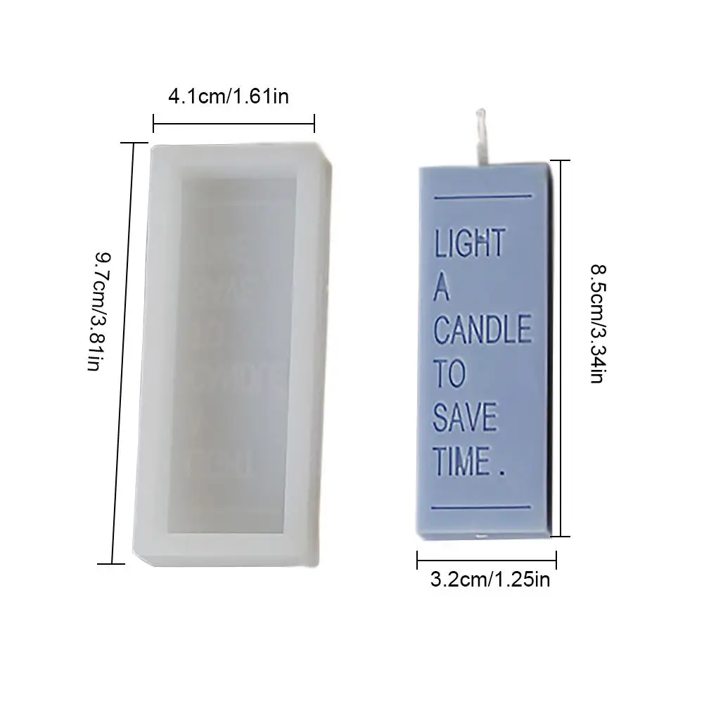 INS весьма популярен Прямоугольник письмо лампы в форме свечи формы DIY силиконовые