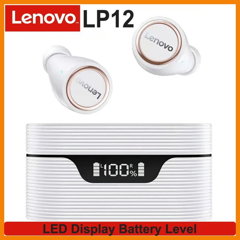 Официальный Lenovo LP12 наушники-вкладыши TWS True Wireless Bluetooth 5 0 Наушники Hi-Fi стерео