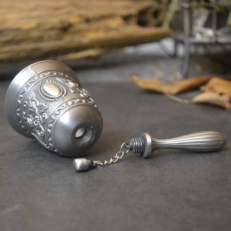 

2Pcs Hand Bell Call Loud Wedding Bells Multi-Purpose Bells for Craft Alarm School Church Hotel Bell for Toddlers