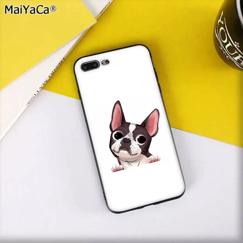 MaiYaCa Frenchies Симпатичный щенок мопс-бульдог Новинка чехол для телефона Fundas чехол для iPhone 11 pro XS MAX 8 7 6 6S Plus X 5 5S SE XR - Цвет: A12