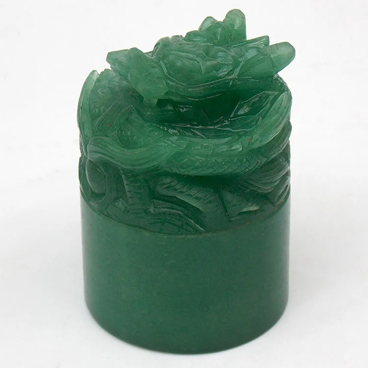 Древний китайский цилиндр Королевский нефрит уплотнение авантюрин зеленый