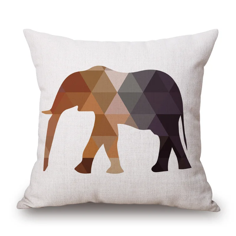 ZXZXOON геометрический домашний текстиль Животные олень слон Фламинго Декоративные