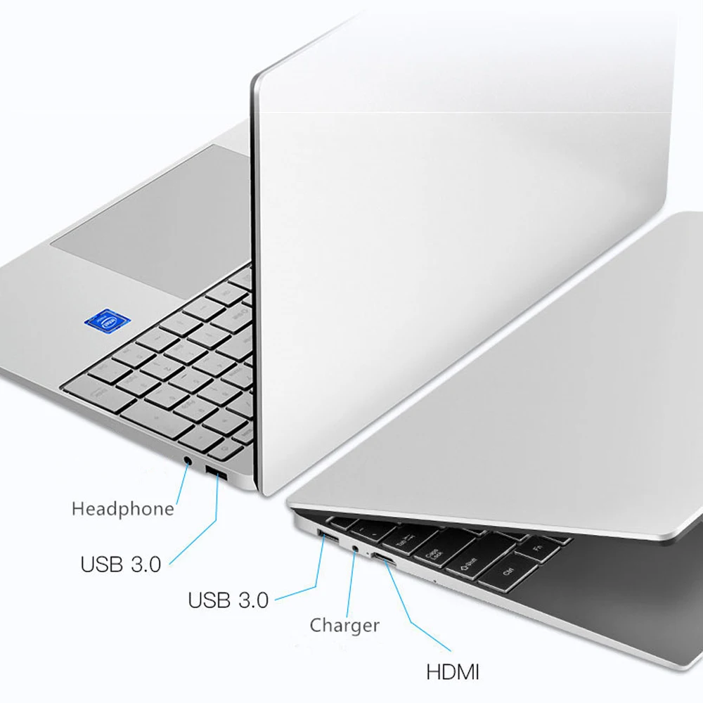 Intel Laptop 15.6 inch Windows 10 Pro 1920*1080 Cheap Portable Laptop Ram 12GB Rom 128GB SSD  500GB 1TB HDD HDMI Port Notebook