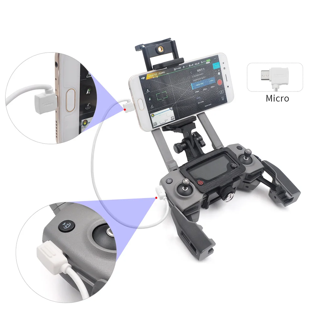 Micro USB Fit IOS Type-c OTG кабель для передачи данных 10 см/30 см телефона DJI Mavic 2 pro/Mavic Mini/ Air/Spark