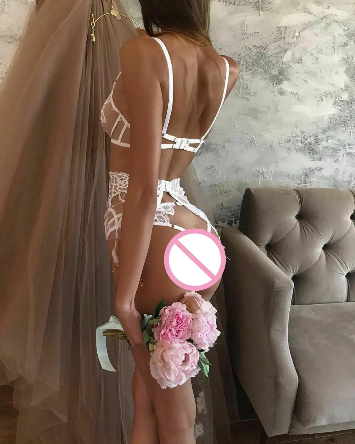 Сексуальное женское нижнее белье Babydoll цветочный кружевной бюстгальтер пуш-ап