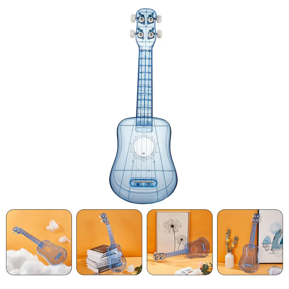 

1 Set Portable Transparent Ukulele 21-inch Chic Ukulele for Children Adults