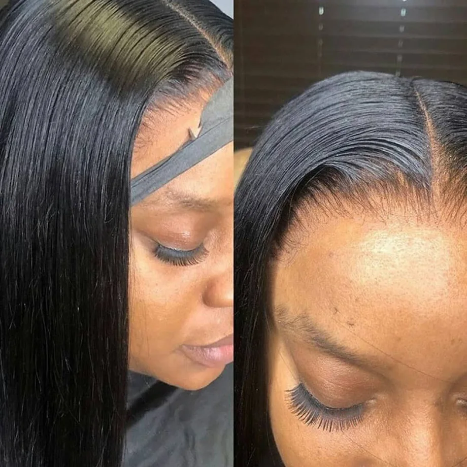 

4x4 short closure bob wig lace front human hair wigs for black women straight brazilian bob hd lace closure hair black wig remy