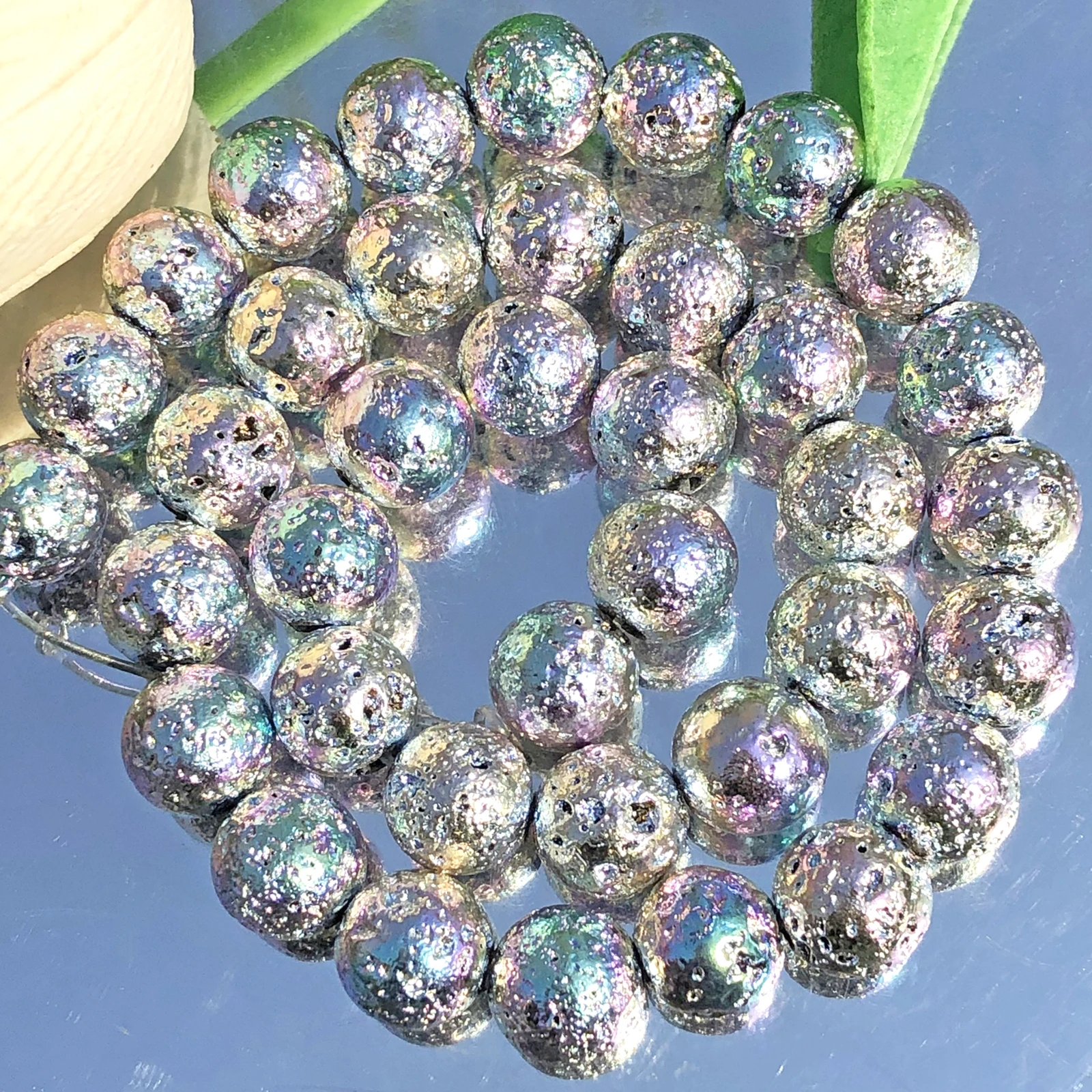 Синий многоцветный рок вулканического Натурального Гематита камня Рассыпчатая