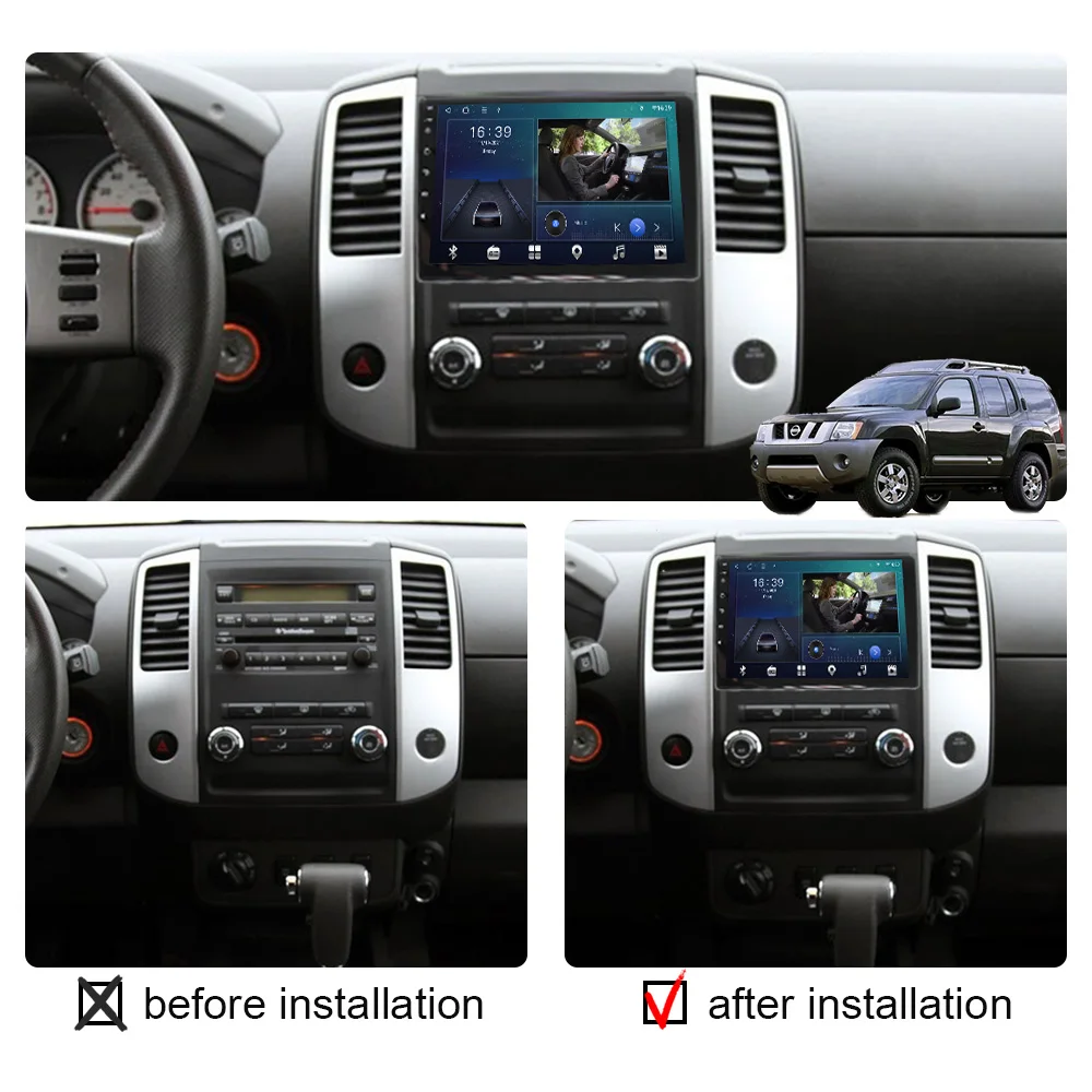 Автомагнитола 9 дюймов 6 ГБ + 128 Гб Android 11 мультимедийный видеоплеер для Nissan Frontier