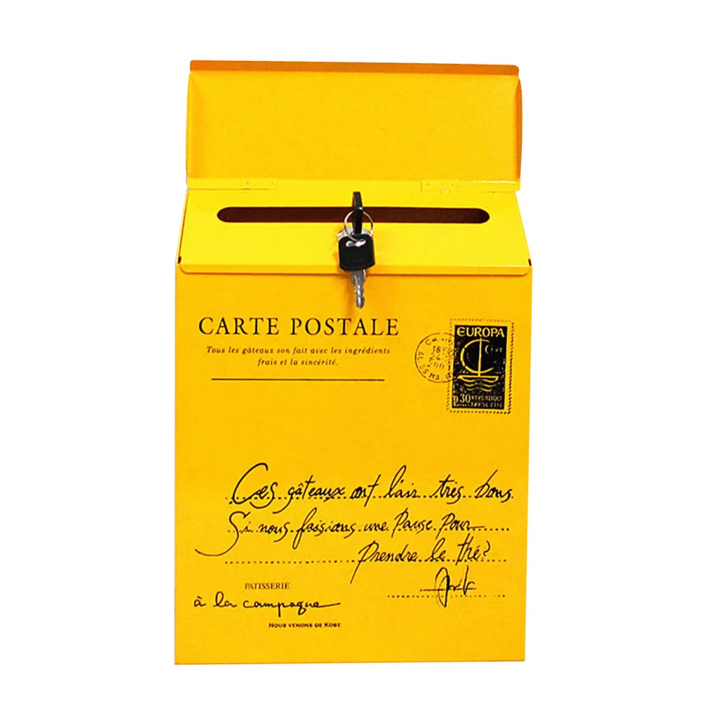 Железный замок коробка для писем винтажный пасторальный настенный почтовый ящик