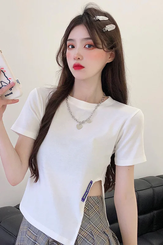 Хлопковая футболка с коротким рукавом Новинка лета 2021 смешные футболки в стиле