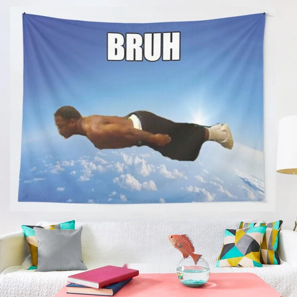 

Bruh Flying Midget Wall Tapestry Wall Hanging Wall Decor Blanket Bedding Curtain Throw Hippie Home Decor Tapiz Pared Гобелен