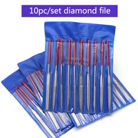 10pcs needle files set wood carving tool metal polishing instruments for metal glass stone jewelry steel manual file
