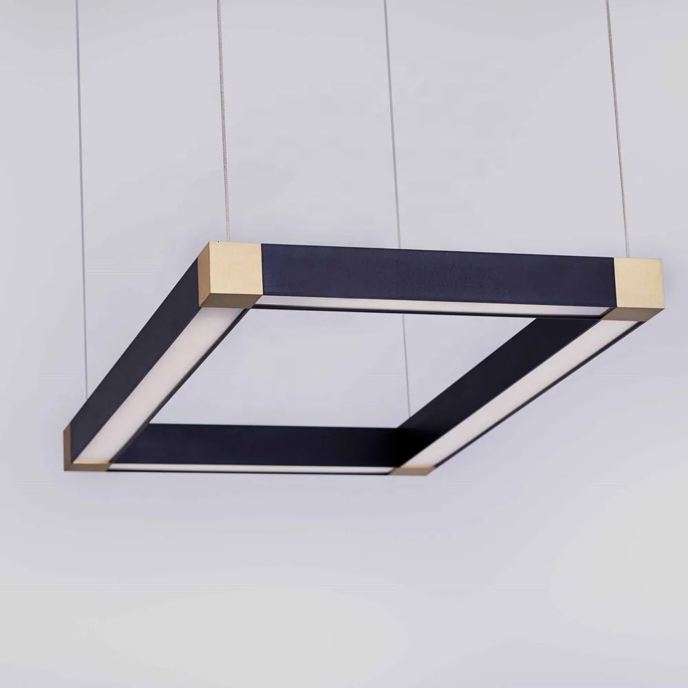 Индивидуальный размер роскошная квадратная светодиодная Подвесная лампа