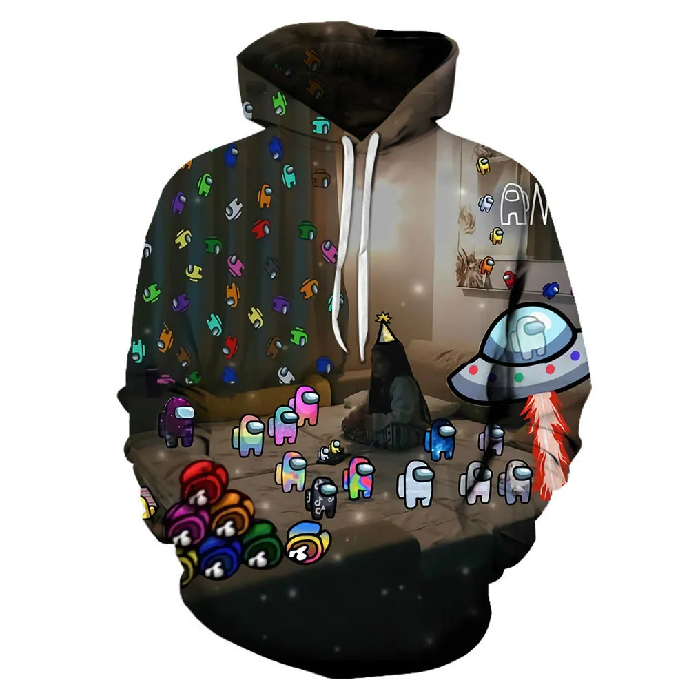 

2021 spring and autumn new men's and women's 3D printed hooded sweatshirt top clothing extra large fashion pullover xxs-6xl