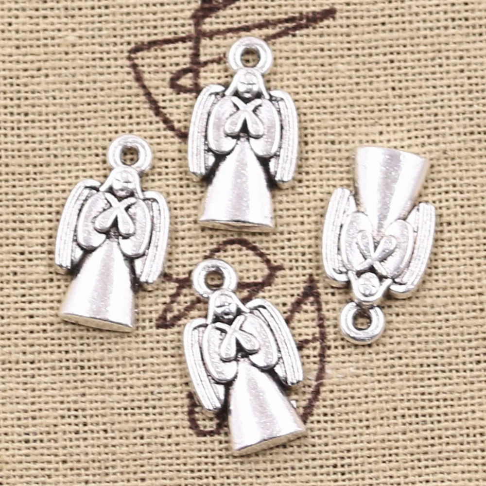 15 шт. Подвески Pray Angel 19x11 мм старинное серебро Цвет покрытые Ювелирных изделий DIY
