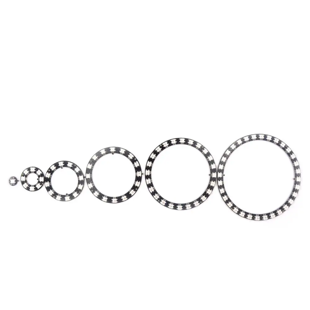 WS2812B кольцо SK6812 RING RGB RGBW RGBWW 2700-6500K полоса кольцо 1 8 12 16 24 32 93 241 битов светодиоды со встроенным модулем DC5V