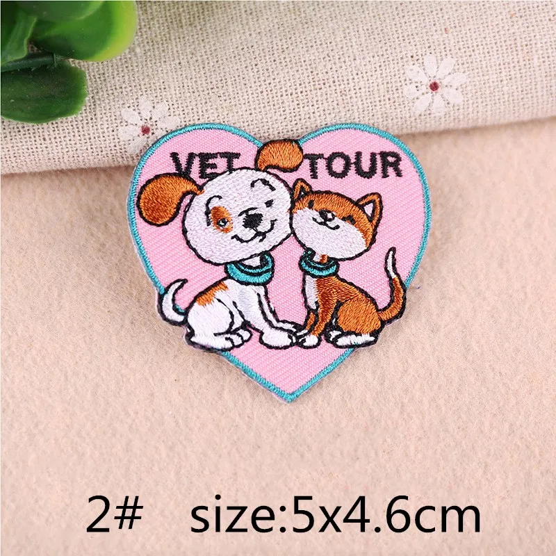 Мультфильм нашивки в форме собак для одежды Железный Вышитые Шитье и