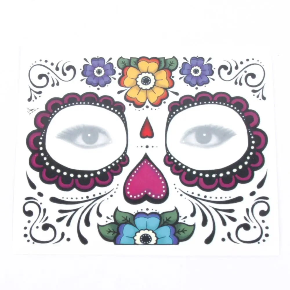 Наклейка для макияжа лица специальная водостойкая татуировка День мертвых