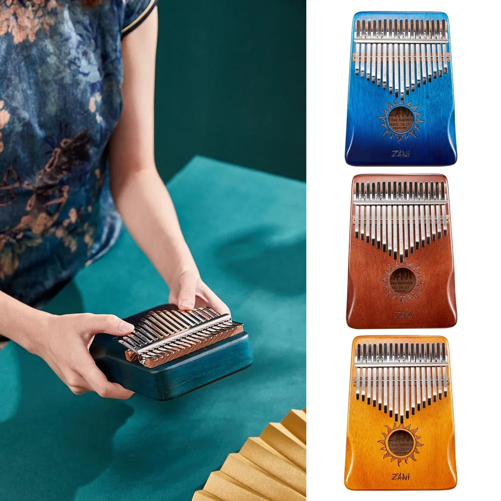 Узор солнца 17 клавиш из красного дерева калимба ударный музыкальный инструмент