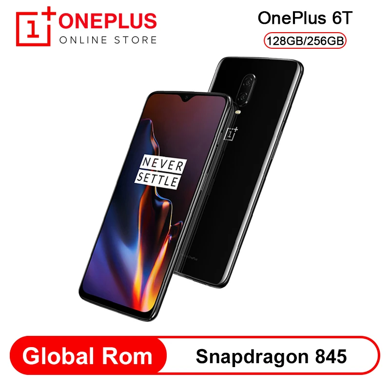 Глобальный rom Oneplus 6 T 8 GB 128 Snapdragon 845 In дисплей отпечатков пальцев ID 41 &quot19 5: 9 полный
