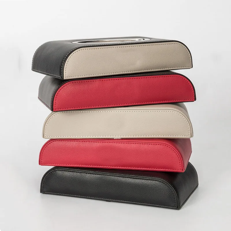 Тканевая коробка для автомобиля кожаный держатель салфеток от солнца бумажная