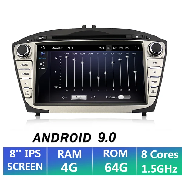 EKIY 8 ''2 Din Автомобильный мультимедийный плеер Android 9,0 для hyundai/IX35/TUCSON 2009- автомобильное радио DVD GPS навигация 4G+ 64G OBD2 Wifi - Цвет: 4G 64G IPS