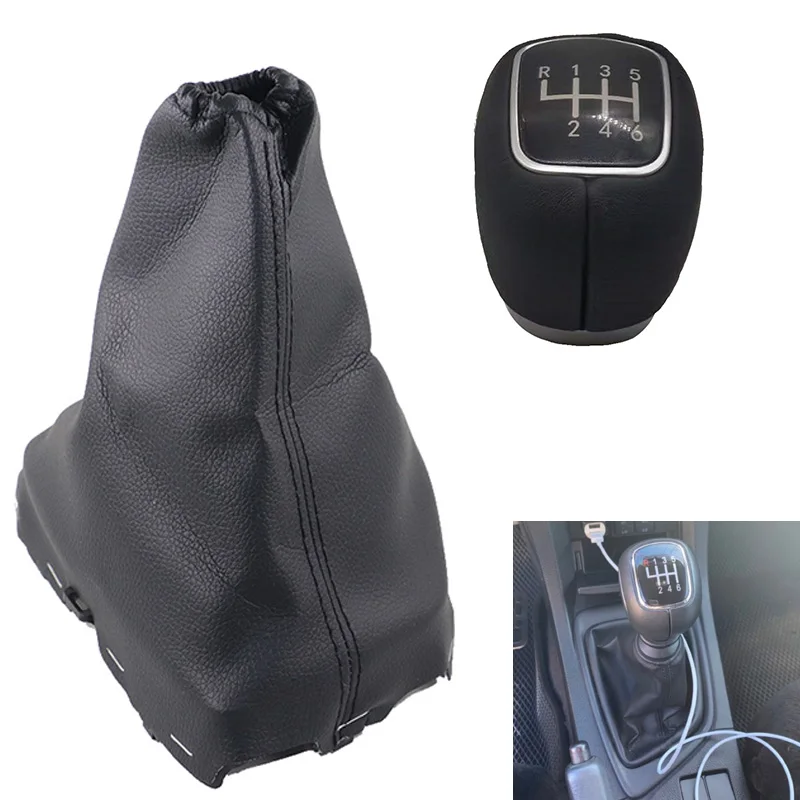 

Car Gear Shift Knob Boot Cover Gaiter Lever Shifter Handle Stick For toyota COROLLA E18 E180 2013-2018 Gearbox handle